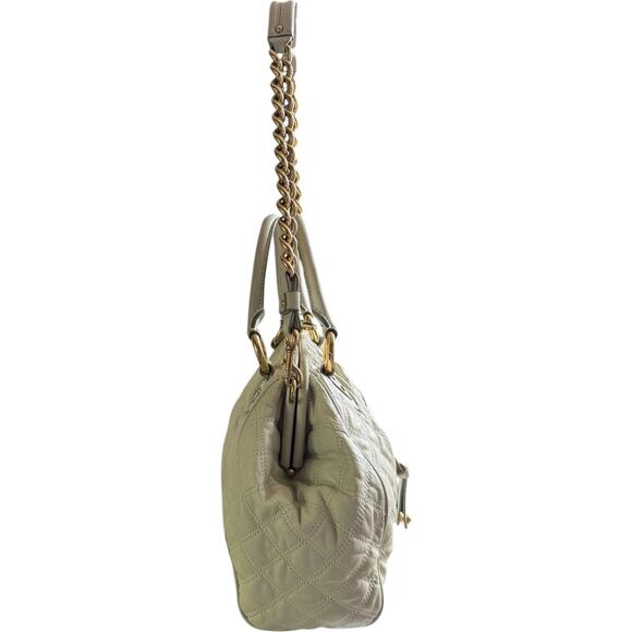 Marc Jacobs Original 2008 Stam Bag – Cream Quilted Leather w/ Gold Hardware - Picture 13 of 16